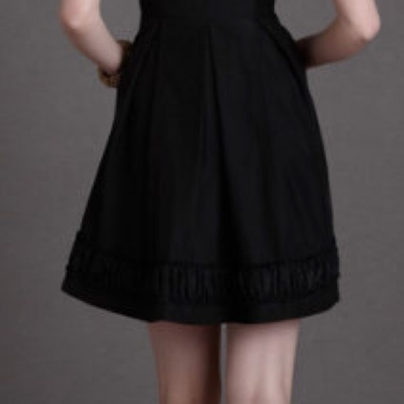 BHLDN x Quillaree Gens Du Monde Dress 100% Silk Black Size 4 - Picture 15 of 16